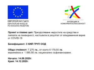 3 Кий Груп - бенефициент на ОП Иновации и конкурентоспособност